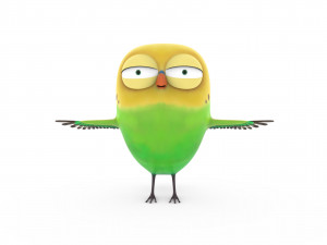 cute parrot little bird 3D Model