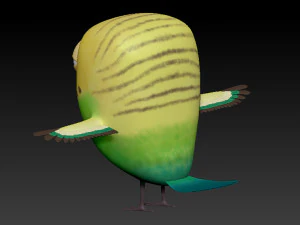 cute parrot little bird 3D Model