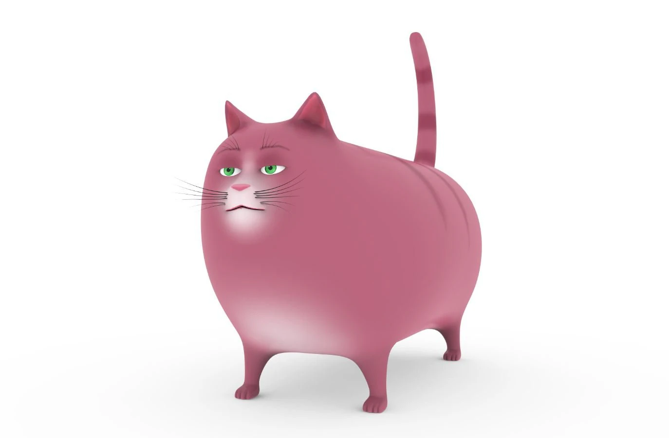 fat cat 3D Model .c4d .max .obj .3ds .fbx .stl .blend 