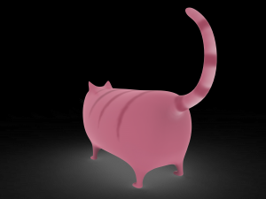 fat cat Model 3D