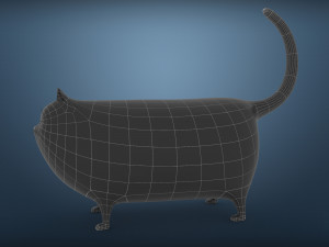 fat cat Model 3D