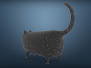 fat cat Model 3D