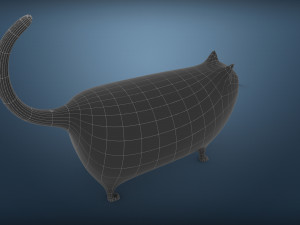 fat cat Model 3D