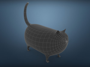 fat cat Model 3D