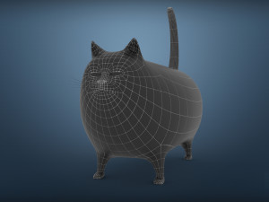 fat cat Model 3D
