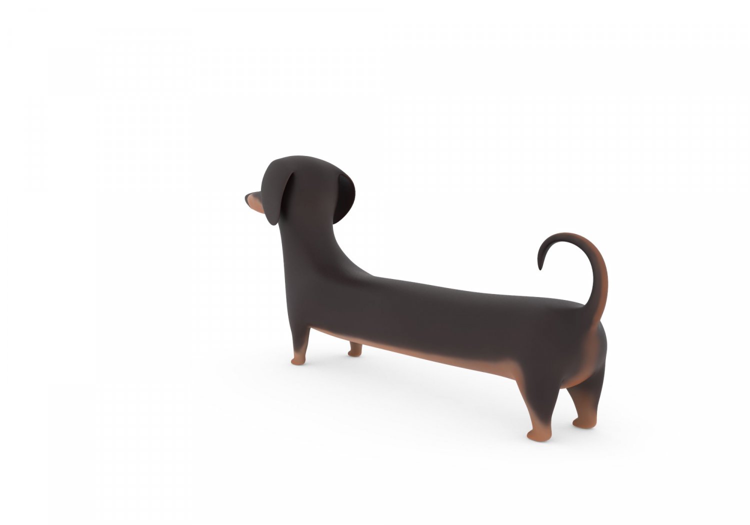 cute dog cartoon - dachshund 3D Model in Dog 3DExport