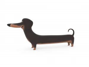 cute dog cartoon - dachshund 3D Model