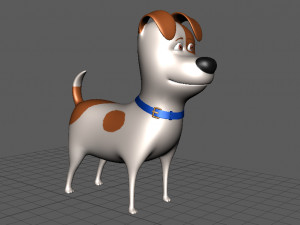 cute dog cartoon - max Modelo 3D
