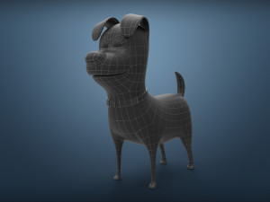 cute dog cartoon - max Modelo 3D