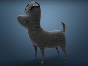 cute dog cartoon - max Modelo 3D