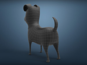cute dog cartoon - max Modelo 3D