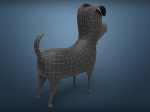 cute dog cartoon - max Modelo 3D