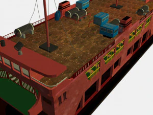ferry ship 3D Model