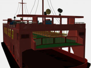 ferry ship 3D Model