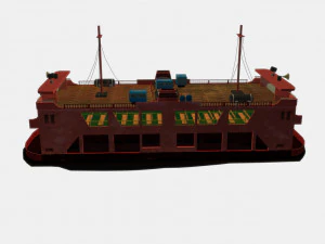 ferry ship 3D Model