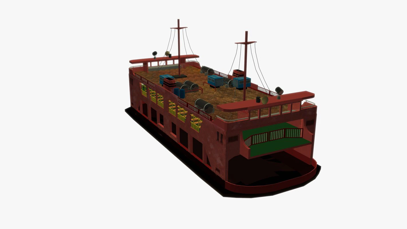 ferry ship 3D Model .c4d .max .obj .3ds .fbx .stl .blend 