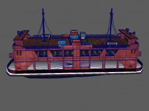 ferry ship 3D Model