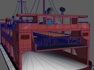 ferry ship 3D Model