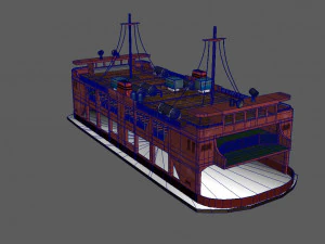 ferry ship 3D Model