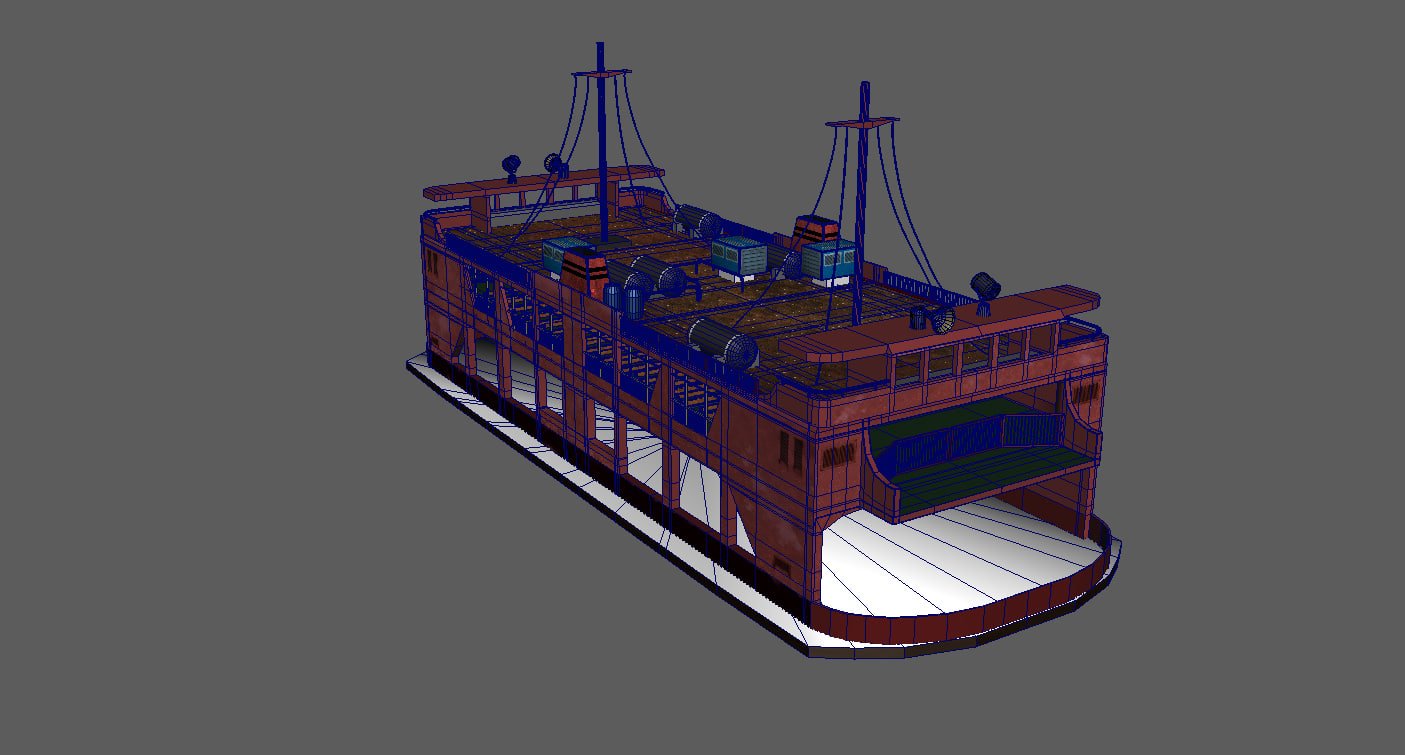 Steam ship 3d model фото 108