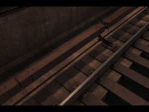PBR soviet subway rectangular tunnel Model 3D