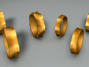 rings set of 2 types - 6 versions 3D-Druckmodell