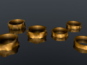 rings set of 2 types - 6 versions 3D-printmodel