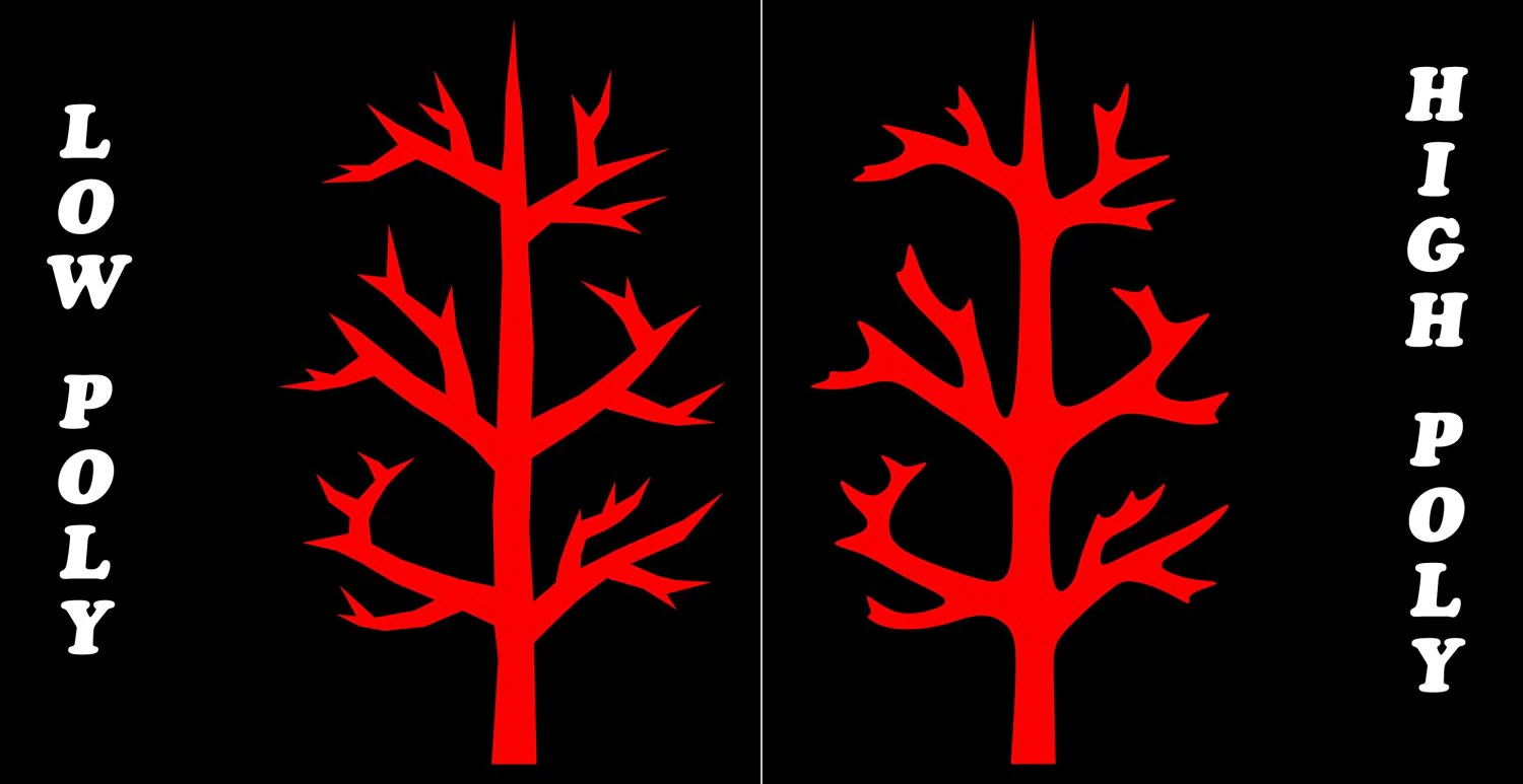 branched tree low and high poly 3D Print Model .c4d .max .obj .3ds .fbx .stl .blend 