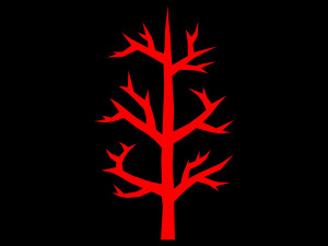 branched tree low and high poly Modelo de Impressão 3D