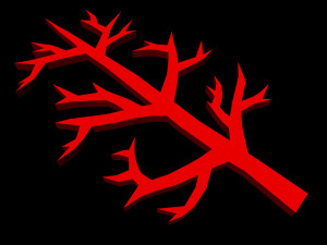 branched tree low and high poly Modelo de Impressão 3D