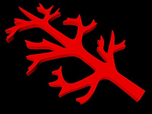 branched tree low and high poly 3D Print Model