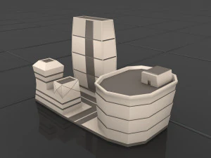 building city low poly mini-scene 3D Print Model