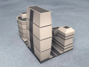 building city low poly mini-scene 3D Print Model