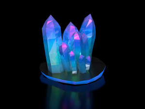 crystals minerals low-poly 3D Model