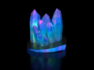 cristais minerais baixo poli Modelo 3D