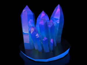 cristais minerais baixo poli Modelo 3D
