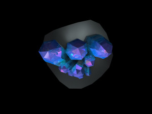 crystals minerals low-poly 3Dモデル