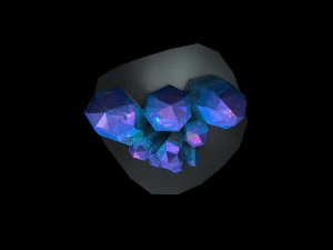 cristais minerais baixo poli Modelo 3D