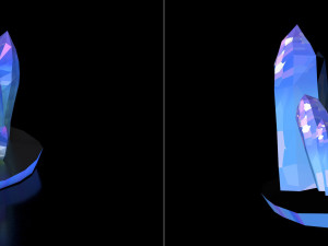 crystals minerals low-poly 3Dモデル