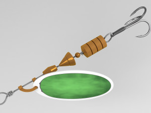 fishing spoon twirl bait 3D-Modell