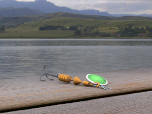 fishing spoon twirl bait 3D Model