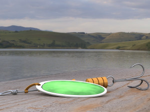 fishing spoon twirl bait 3D-Modell