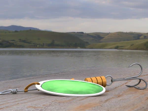 fishing spoon twirl bait 3D Model