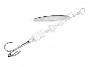 fishing spoon twirl bait 3D Model