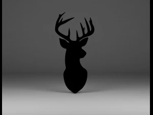 हिरण सिल्हूट 3D प्रिंट मॉडल