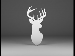 deer silhouette 3D-Druckmodell