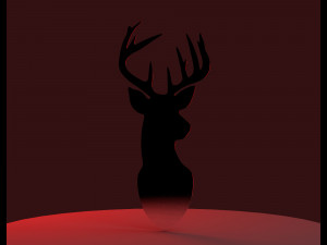 deer silhouette 3D-Druckmodell