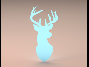 deer silhouette 3D-Druckmodell