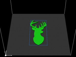 deer silhouette 3D-Druckmodell