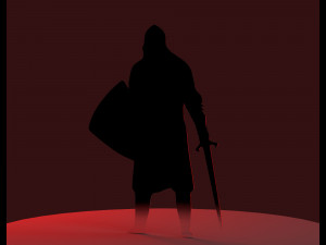 warrior silhouette Modèles 3D en vedette